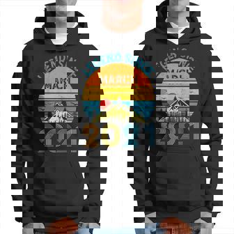 2Nd Birthday Idea Legend Since March 2021 2 Years Old Hoodie | Mazezy