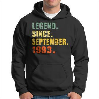 30 Year Old 30Th Birthday Gifts Legend Since September 1993 Hoodie - Thegiftio UK