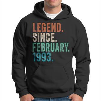 30 Year Old Gifts 30Th Birthday Legend Since February 1993 Hoodie - Seseable