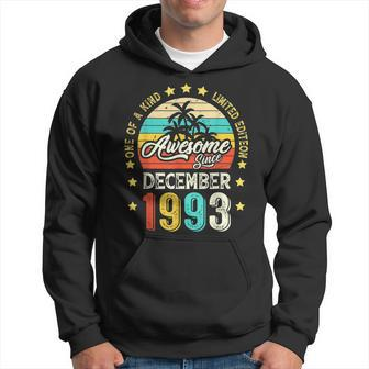30 Years Old Awesome Since December 1993 30Th Birthday Gifts Hoodie - Thegiftio UK