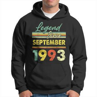 30 Years Old Gifts Legend Since September 1993 30Th Birthday Hoodie - Thegiftio UK
