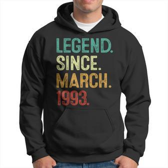 30 Years Old Legend Since March 1993 30Th Birthday Hoodie | Mazezy