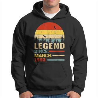30 Years Old Retro Birthday Gifts Legend Since March 1993 Hoodie - Thegiftio UK