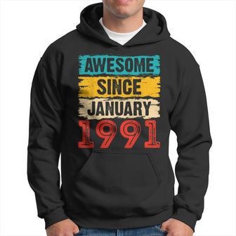 32 Year Old Awesome Since Januar 1991 32 Geburtstag Geschenke Hoodie - Seseable