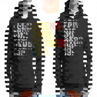 32 Years Old Gifts 32Nd Birthday Legend Since October 1990 Men Hoodie Graphic Print Hooded Sweatshirt - Thegiftio UK