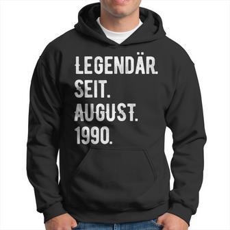 33 Geburtstag Geschenk 33 Jahre Legendär Seit August 1990 Hoodie - Seseable