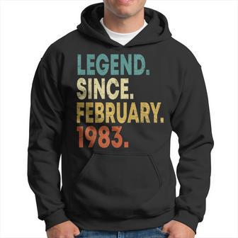 40 Year Old Gifts 40Th Birthday Legend Since February 1983 Hoodie - Seseable