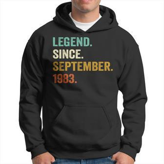 40 Years Old Gifts 40Th Bday Men Legend Since September 1983 Hoodie - Seseable