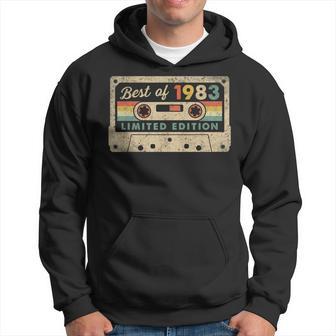 40Th Birthday 40 Years Old Best Of 1983 Vintage 80S Cassette Hoodie - Seseable