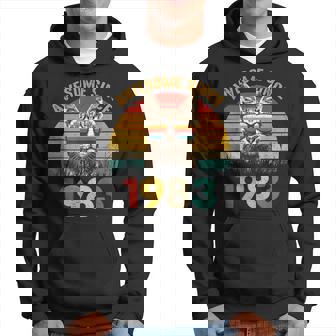 40Th Cat Lover Birthday 40 Year Old Awesome Since 1983 Hoodie | Mazezy