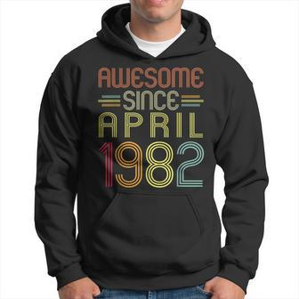 41St Birthday Gifts Awesome Since April 1982 41 Years Old Hoodie - Seseable