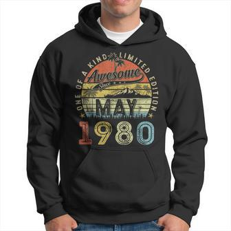 43 Year Old Awesome Since May 1980 43Th Birthday Hoodie - Thegiftio UK