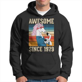 44 Year Old Awesome Since 1979 44Th Birthday Gift Girl Women Hoodie - Seseable