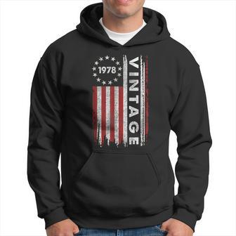 45Th Birthday 45 Year Old Gifts Vintage 1978 American Flag Hoodie - Thegiftio UK