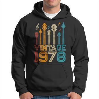 45Th Birthday Gifts Vintage 1978 Guitarist Guitar Lovers Hoodie - Seseable