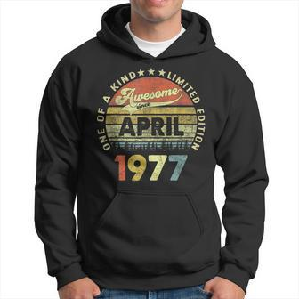 46Th Birthday Gift 46 Years Old Awesome Since April 1977 Hoodie | Mazezy