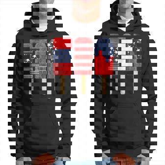 4Th Of July Popsicle Red White Blue American Flag Patriotic Men Hoodie - Thegiftio UK