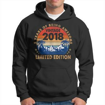 5 Years Old Vintage 2018 Limited Edition 5Th Birthday Gift V4 Hoodie - Thegiftio UK
