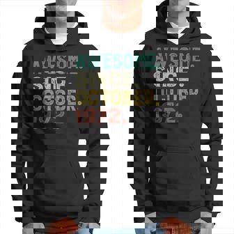 50 Years Old Gift Awesome Since October 1972 50Th Birthday V2 Men Hoodie Graphic Print Hooded Sweatshirt - Thegiftio UK
