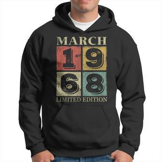 55 Years Old For 55Th Birthday Awesome Since March 1968 Hoodie - Seseable