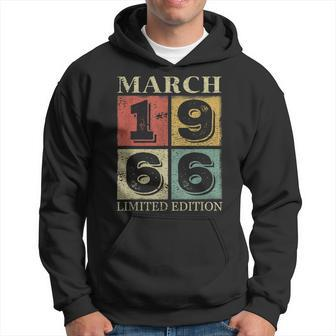 57 Years Old For 57Th Birthday Awesome Since March 1966 Hoodie - Seseable