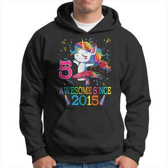 5Th Birthday Unicorn Awesome Since 2015 Hoodie | Mazezy