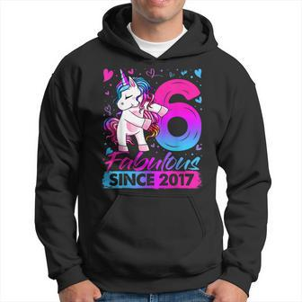 6 Years Old Flossing Unicorn Gifts 6Th Birthday Girl Party Hoodie - Seseable