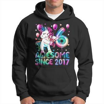 6 Years Old Unicorn Flossing 6Th Birthday Girl Unicorn Party Hoodie | Mazezy