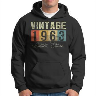 60 Year Old Gifts Made In 1963 Vintage 60Th Birthday Retro V2 Hoodie - Seseable