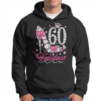 60Th Birthday 60 & Fabulous Pink 60 Years Old Diamond Shoes Hoodie | Mazezy