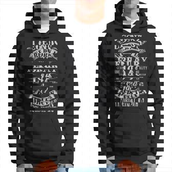75 Years Old Gifts Legends Born In February 1948 75Th Bday V2 Hoodie - Seseable