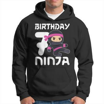 7Th Birthday Ninja Seven 7 Year Old Girl Hoodie | Mazezy UK