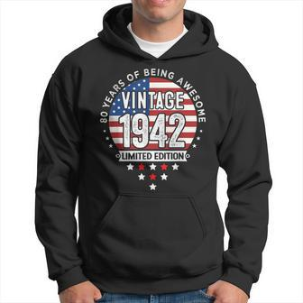 80 Year Old Gifts Vintage 1942 Limited Edition 80Th Birthday Hoodie - Seseable
