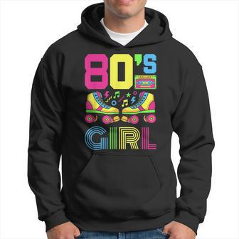 80S Girl 1980S Fashion Theme Party Outfit Eighties Costume Hoodie | Mazezy