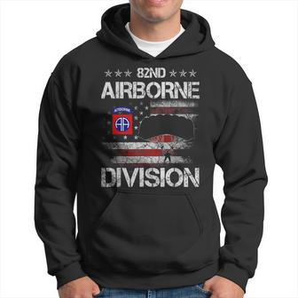 82Nd Airborne Division Veteran Flag Veterans Day Men Hoodie Graphic Print Hooded Sweatshirt - Seseable