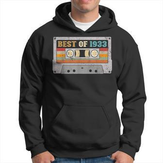 90 Year Old Gifts Best Of 1933 Vintage 90Th Birthday Retro Men Hoodie Graphic Print Hooded Sweatshirt - Seseable