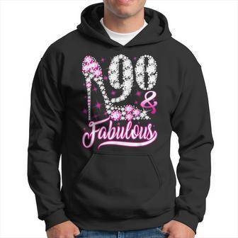 90 Years Old 90 & Fabulous 90Th Birthday Pink Diamond Men Hoodie - Thegiftio UK