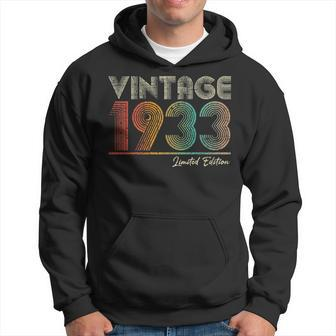 90 Years Old Vintage 1933 90Th Birthday Gifts For Women Men Hoodie - Seseable