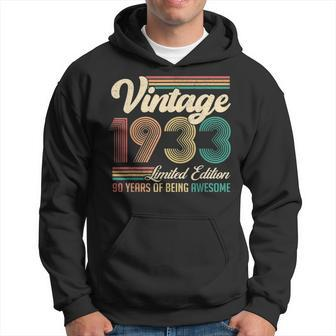 90 Years Old Vintage 1933 Limited Edition 90Th Birthday Gift V4 Hoodie - Thegiftio UK