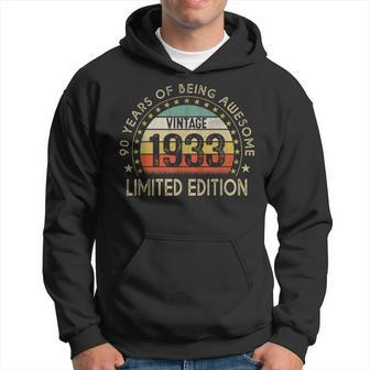 90 Years Old Vintage 1933 Limited Edition 90Th Birthday Gift V9 Hoodie - Thegiftio UK