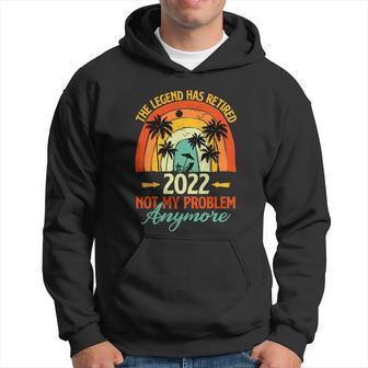 90S Retro Summer Rainbow The Legend Has Retired 2022 Not My Problem Anymore Hoodie - Monsterry DE