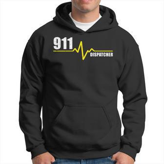 911 Dispatcher Heartbeat Thin Gold Line Hoodie | Mazezy
