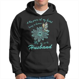A Big Piece Of My Heart Lives In Heaven And He Is My Husband Hoodie | Mazezy