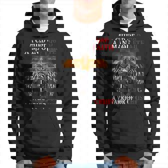A Child Of God A Man Of Faith A Warrior Of Christ Lion Hoodie - Seseable