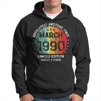 Absolutely Awesome Since March 1990 Man Woman Birthday Hoodie | Mazezy