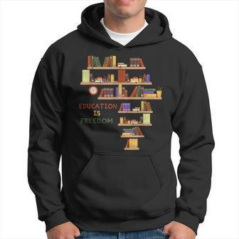 Africa Education Is Freedom Library Book Black History Month Hoodie - Seseable