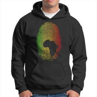 Africa Is In My Dna Fingerprint African Roots Africa Map Hoodie - Seseable