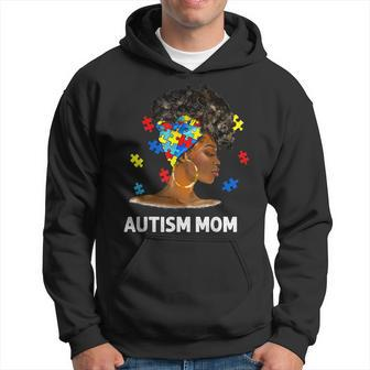 African Black Autism Mom Afro Mother Autism Awareness Mama Hoodie | Mazezy