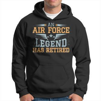 Air Force Legend Has Retired T For Retiring Air Force Men Hoodie Graphic Print Hooded Sweatshirt - Seseable