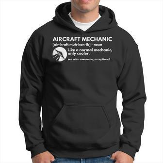 Aircraft Mechanic Definition Aviation Gift Hoodie | Mazezy